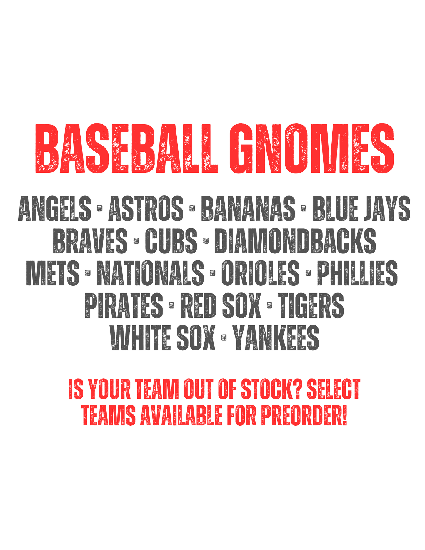 *Baseball Gnome RTS & Pre-order*